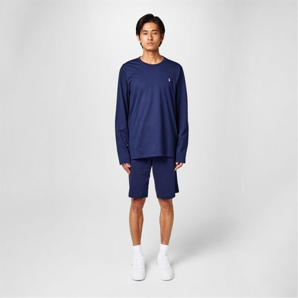 Ralph Lauren Mens Cotton Lounge Top / Navy/White - Picture 4 of 5